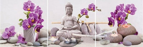 Diamond Painting 3-Luiks Buddha 120x40cm